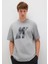 Mavi Pro Logo Baskılı Gri Tişört 0613083-82577 1