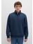 Yarı Fermuarlı Lacivert Basic Sweatshirt 0S10278-70490 3