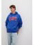 Mavi Logo Baskılı Kapüşonlu Mavi Sweatshirt 067149-70907 1