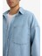 Oversize Geniş Kalıp Jean Uzun Kollu Gömlek F0382AX25AU 5