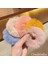 2'li Yumuşak Tüylü Renkli Peluş Simit Toka - Peluş Scrunchie Lastikli Saç Tokası Renk-1 3