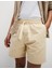 Saf Pamuklu Beli Lastikli Kısa Şort 7