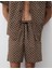 Pamuk Karışımlı Geometrik Desenli Pijama Şortu 8