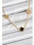 Zincir Gold Renk Siyah ve Zirkon Taşlı Baby Boy Yonca Kadın Kolye - EBJ250920W37857 1