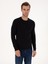 Erkek Lacivert Slim Fit Pamuk Karışımlı Bisiklet Yaka Basic Triko Kazak 50318620-VR033 8