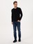 Erkek Lacivert Slim Fit Pamuk Karışımlı Bisiklet Yaka Basic Triko Kazak 50318620-VR033 11