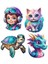 4 Adet 10X10 cm Sticker Çocuk Etiket Seti V2 1