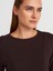 32090 Uzun Kollu Peplum Top-Koyu Kahve 3
