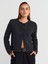 60983 Incili Fiyonk Aksesuarlı Triko Hırka-Antrasit 1