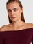 32089 Omuzları Açık Büzgülü Top-Bordo 3