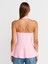10787 Halter Yaka Metal Detaylı Peplum Triko Bluz-Pembe 2
