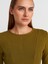 32090 Uzun Kollu Peplum Top-Yağ Yeşil 3