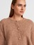 60985 Yumuşak Dokulu Peplum Düğmeli Triko Hırka-K.bej Mel. 3