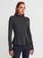 32038 Uzun Kollu Peplum Top-Antrasit M 1
