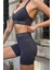 Prime FIT - Füme Yüksek Bel Seamless Push-Up Toparlayıcı Şort Tayt 10