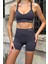 Prime FIT - Füme Yüksek Bel Seamless Push-Up Toparlayıcı Şort Tayt 11