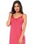 Moda Bayan Ip Askılı Uzun Gecelik Fuşya 3