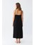Moda Kadın Ip Askılı Uzun Gecelik Siyah 6