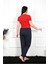 Moda Kadın Pamuklu Büyük Beden Alt Pijama Lacivert 5