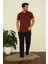 Moda Erkek Bordo V Yaka 3'lü Pijama Takım 1