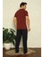 Moda Erkek Bordo V Yaka 3'lü Pijama Takım 5