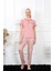 Moda Kadın Gül Kurusu Kısa Kol Pijama Takım 1