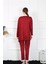 Moda Kadın 3'lü Bordo Sabahlık Takım 6