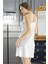 Moda Saten Gecelik Beyaz 3