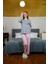 Moda Kadın Penye Uzun Kol Pijama Takım Gri 1