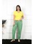 Moda Kadın Pamuklu Büyük Beden Alt Pijama Yeşil 1