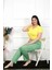 Moda Kadın Pamuklu Büyük Beden Alt Pijama Yeşil 3