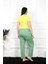 Moda Kadın Pamuklu Büyük Beden Alt Pijama Yeşil 4