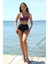 Moda Kadın Yüksel Bel Straplez Mor Bikini 1