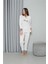 Moda Polar Kadın Pijama Takımı Ekru 3