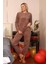 Moda Polar Kadın Pijama Takımı Sütlü Kahve 1