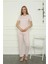 Moda Kadın Penye Pijama Takım Pembe 1
