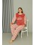 Moda Polar Kadın Büyük Beden Pudra Pijama Takımı 5