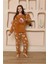Moda Kız Çocuk Polar Sütlü Kahve Pijama Takımı 1