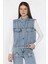 Kadın Ön Düğmeli Jean Kot Yelek P-00018096 1