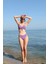 Moda Kadın Içi Boş Fiyonklu Kaplı Lila Alt Üst Bikini Takım 1