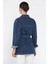 Kadın Omuz Taş Detaylı Bel Kuşaklı Jean Kot Ceket P-00018084 2