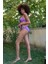 Moda Kadın Destekli Fiyonklu Alt Üst Mor Bikini Takım 4