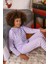 Moda Kadın Uzun Kol Penye Pijama Takım Lila 2