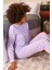 Moda Kadın Uzun Kol Penye Pijama Takım Lila 7
