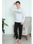 Moda Erkek Çocuk Penye Pijama Takım Gri 5