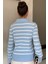 Kadın Polo Yaka Çizgi Desenli Sakallı Triko Kazak (S-M-L-Xl Beden Uyumludur.) P-00018051 4