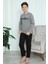 Moda Erkek Çocuk Penye Pijama Takım Füme 1