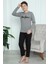 Moda Erkek Çocuk Penye Pijama Takım Füme 2