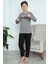 Moda Erkek Çocuk Penye Pijama Takım Füme 5