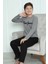 Moda Erkek Çocuk Penye Pijama Takım Füme 7